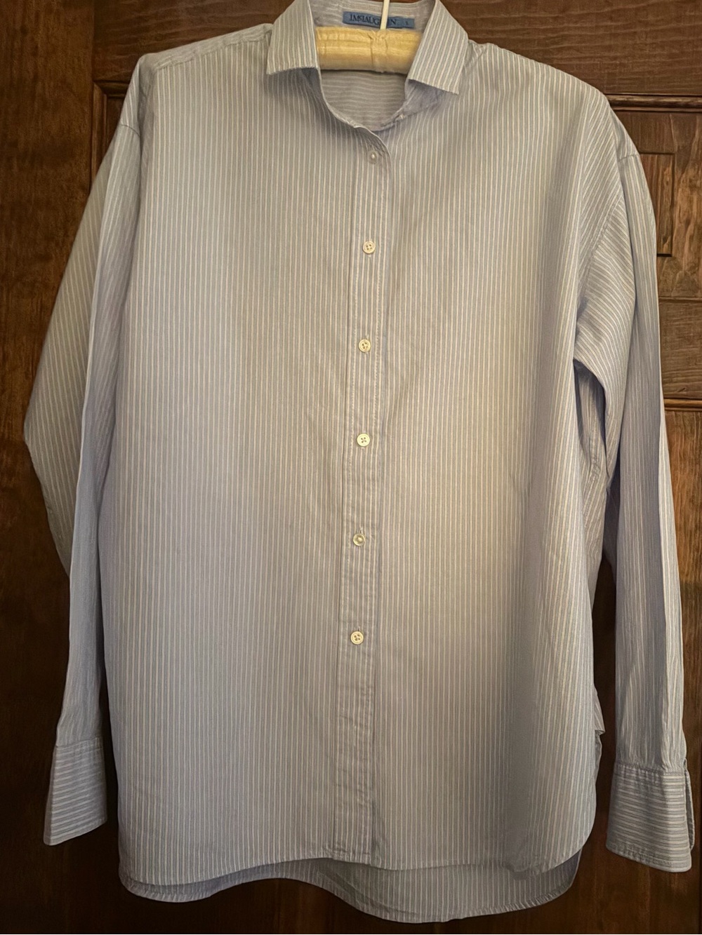 J.McLaughlin Light Blue Pinstripe Dress Shirt